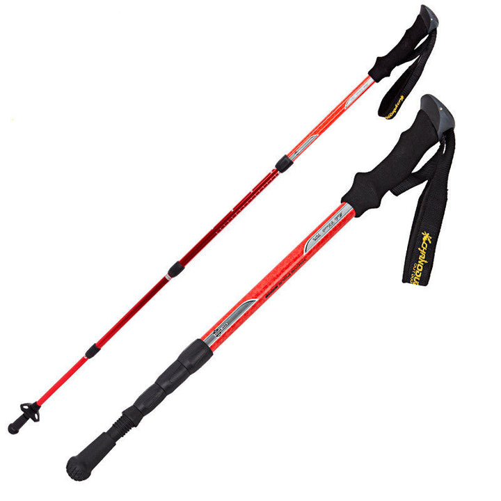 Discover the Adventure: Telescopic Four-Section LED Trekking Pole