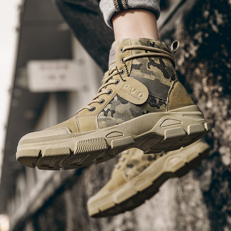 Explore the Great Outdoors with Our New Canvas High-Top Retro Outdoor Hiking Boot
