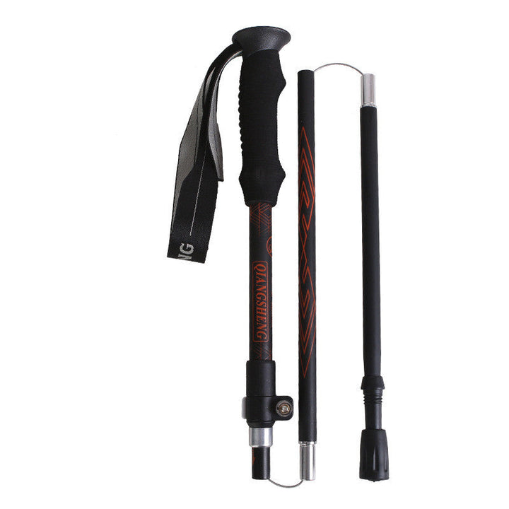 Elevate Your Outdoor Adventures with Our Five-Section Folding Straight Outdoor Trekking Pole