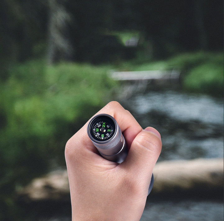 Illuminate Your Adventures with the Rechargeable USB Waterproof Long-Range Camping Compass Flashlight
